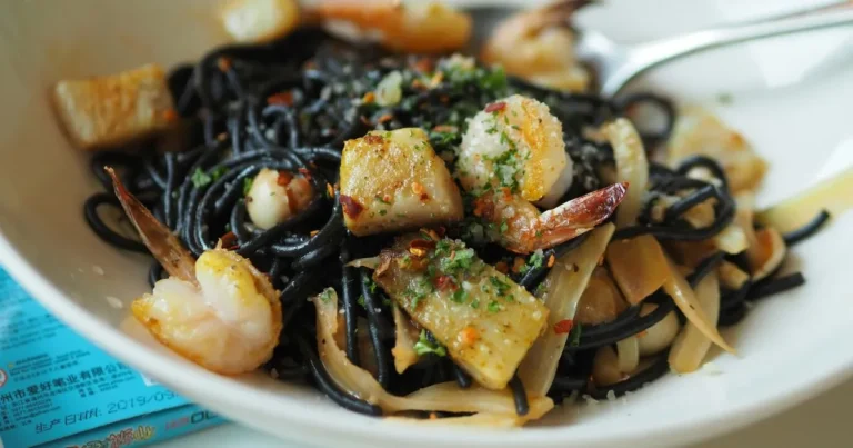 Squid ink pasta